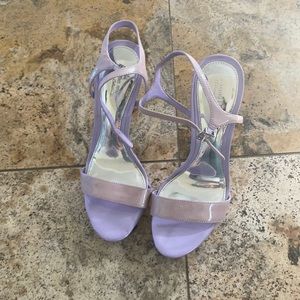 Gianni Bini lavender heels with ankle strap.